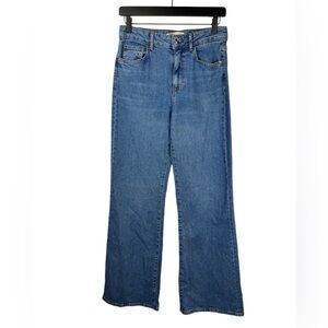 Zara Women’s Wide Leg High Rise Denim Jeans Full Length Medium wash Size 4 NWOT